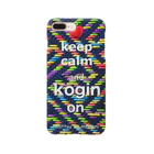 mittsu do madeni のkeep calm and kogin on ❗️こぎん刺し模様　さや型で Smartphone Case