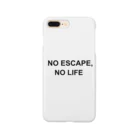 謎はないけど謎解き好きのお店のNO ESCAPE, NO LIFE（黒文字シンプル小） Smartphone Case