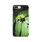 日本の両生類、爬虫類たちの葉の上のシュレーゲルアオガエル 스마트폰 케이스