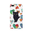 信州猫屋敷の黒猫ハート Smartphone Case