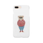 papiko くまさんの洋服を着てお出かけするクマさん　あか　シンプル Smartphone Case