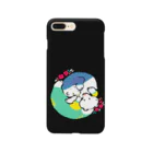 mya-mya=MIYA JUNKO's shop 02のクマとクマでぐるぐるon黒 Smartphone Case