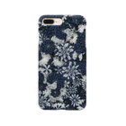 Japanese Fabric Flower coconの濃藍×月白 Smartphone Case