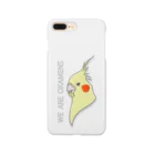 HEART LANDの白オカメインコのiPhon白ハードケース Smartphone Case