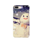 sayayaの雪だるまのタカシくん。 スマホケース