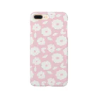 SANKAKU DESIGN STOREのやさしくふんわか北欧のお花。 PINK/単 スマホケース