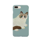 あおきさくらのふわふわのねこ Smartphone Case