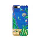 難病アートcaféの青色の静かな夜の幻想 Smartphone Case