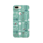 和の学び舎の三味線総柄（グリーン） Smartphone Case