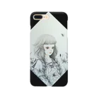 きもとりえこ  ＲＩＥＫＯ   ＫＩＭＯＴＯの『ツツジと少女』ウォレットフォンケース Smartphone Case