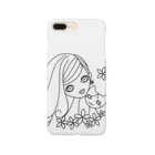 neko*neko*の猫と女の子 1 黒 Smartphone Case