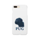 犬グッズの店しえるぶるーのロゴ風パグ(黒パグ) Smartphone Case