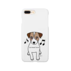 虹色PLUSの可愛いジャックラッセルテリア犬と音符 Smartphone Case