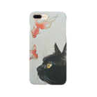 おちょぴの金魚と黒猫 Smartphone Case