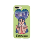 TSUKIKOU SHOP の投げキッスの女の子　スマホケース Smartphone Case