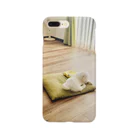 Miiikiの夏の白い仔犬 スマホケース