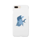 smilekanaのサメ達リンゴをかじる　青 Smartphone Case
