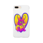 Crazy Rabbit Shop IkedaのCrazy Rabbit Shop Ikeda pinkyellow スマホケース Smartphone Case