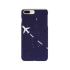 Teatime ティータイムのjet stream GALAXY 夜の飛行機星空 スマホケース