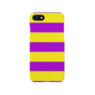 inazuma.co.jpのBorder Stripe (Yellow × Purple) スマホケース