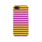 inazuma.co.jpのBorder Stripe (Yellow × Purple) Smartphone Case