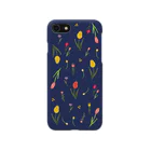 ameame1717のふんわり春柄 紺 Smartphone Case