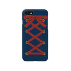 るしふぁの編み込みスマホケース　ネイビー iPhone Smartphone Case