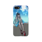 青い月の女の子　スマホカバー　6/7/8　 Smartphone Case