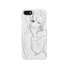 白まりものポージング子白黒 Smartphone Case