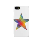 綺麗何学模様の虹×スター×虹（ホワイト） iPhone Smartphone Case