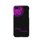 Deeply beautifulのiPhoneケース　黒×ピンク Smartphone Case