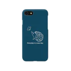 Hanamiの蝶々とハリネズミ（ネイビー） Smartphone Case