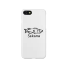 MrKShirtsのSakana (魚) 黒デザイン スマホケース