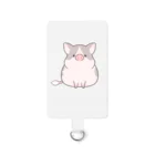 しらたまちゃんSHOPu〜🐽のお座りしらたまちゃん Smartphone Strap