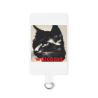 kk-welcomeの黒猫登場Ⅰ Smartphone Strap