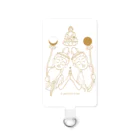 Bo tree teeのThe sun & the moon (白背景) Smartphone Strap