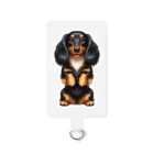 COCO SHOPの長毛ダックスフンド（ちんちんポーズ） Smartphone Strap