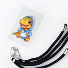 Vasetti_pressの青パーカーを着たティラノサウルス Smartphone Strap