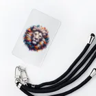 PALA's SHOP　cool、シュール、古風、和風、のLION　face１ Smartphone Strap