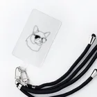 A-Kdesignのdog with sanglass① Smartphone Strap