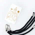 Bo tree teeのThe sun & the moon (白背景) Smartphone Strap
