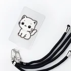 cat-houseのぽふぽふネコちゃん Smartphone Strap
