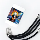 Creator_Dad-crocodileのロックンロールパンダ Smartphone Strap