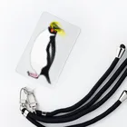LalaHangeulの　風に吹かれるイワトビペンギンさん(文字無しバージョン Smartphone Strap