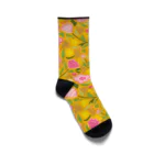 Katie（カチエ）のエキゾチックな花柄（黄色／小） Socks