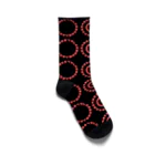 LalaHangeulのハングルぐるぐる　ブラック &オレンジ Socks