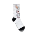 Vasetti_pressのパーカーを着ているうさぎちゃん Socks