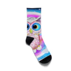 Moichi Designs Shop-2023のフクロウの宇宙飛行士 Socks