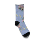 あおちゃん商会のThunberg Lily （スカシユリ） ブルーグレー Socks