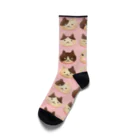 Ａｔｅｌｉｅｒ　Ｈｅｕｒｅｕｘのねこねこ♡クッキー　アイスボックスクッキー ピンク・顔あり Socks